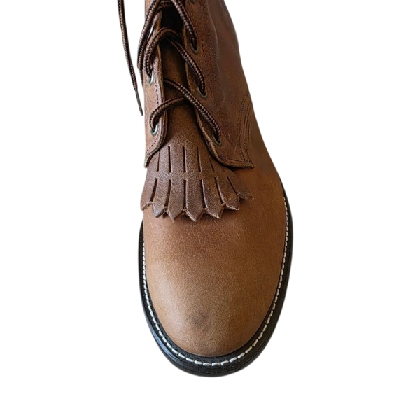 Laredo LEFT BOOT ONLY Whiskey Brown Lace Up Western Style Size 10D NWOT - Picture 3 of 4